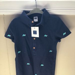 Janie and Jack NWT Turtle blue body suit